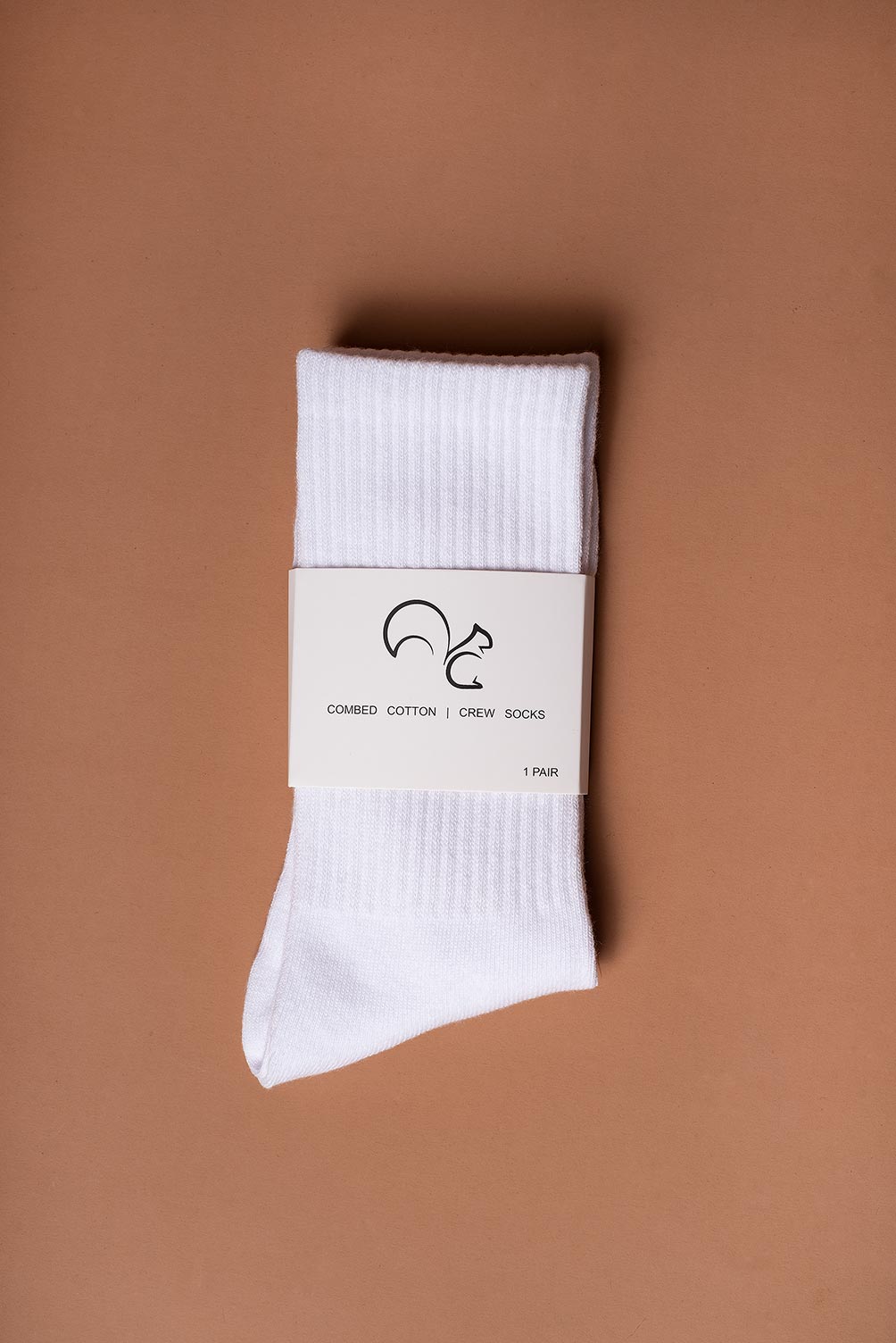 White Cotton Crew Socks